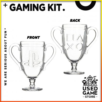 Paladone PlayStation Trophy Shaped Drinking Glass with PlayStation Icons Paladone PlayStation Trophy Shaped Drinking Glass with PlayStation Icons