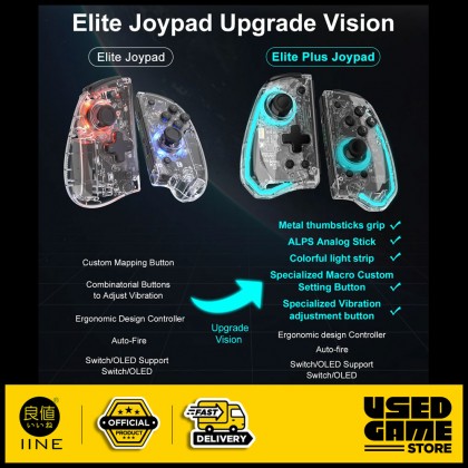 IINE Nintendo Switch Wake up Controller Elite Plus Joypad Split Pad Protective Bag for Nintendo Switch / OLED IINE Nintendo Switch Wake up Controller Elite Plus Joypad Split Pad Protective Bag for Nintendo Switch / OLED