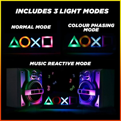 [READY STOCK] PS4 Icons Light 3 Phase Color Breathing Pulsing Playstation Icon Light