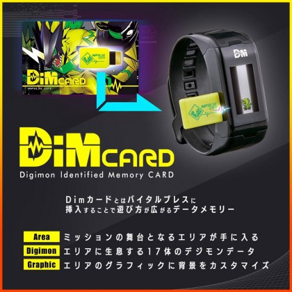 [Ready Stock] BANDAI Digimon Digital Monster Vital Bracelet / Dim Cards English Setting