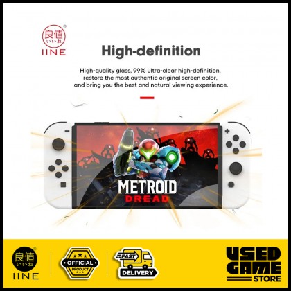 IINE Screen Protector Scrach Resistant High Quality Grass Ultra Clear for Nintendo Switch OLED IINE Screen Protector Scrach Resistant High Quality Grass Ultra Clear for Nintendo Switch OLED