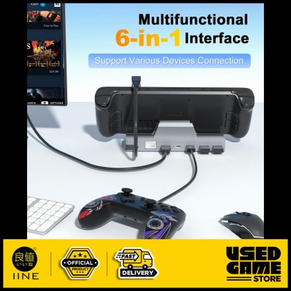 IINE Steam Deck Aluminum Docking Station Multi-function Charging Video Converter for SteamDeck Nintendo Switch/OLED IINE Steam Deck Aluminum Docking Station Multi-function Charging Video Converter for SteamDeck Nintendo Switch/OLED