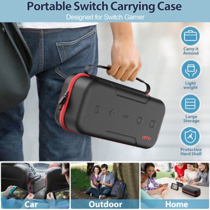 OIVO Large Storage Carrying Case Anti-Scratch Waterproof Travel Bag for Nintendo Switch