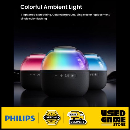 Philips TAS2009 Bluetooth Wilreless Speaker Colorful Ambient Light Philips TAS2009 Bluetooth Wilreless Speaker Colorful Ambient Light